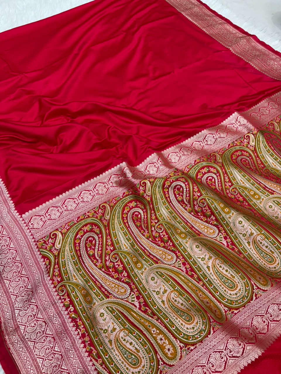 Mashru Katan Paithini Pallu Border saree