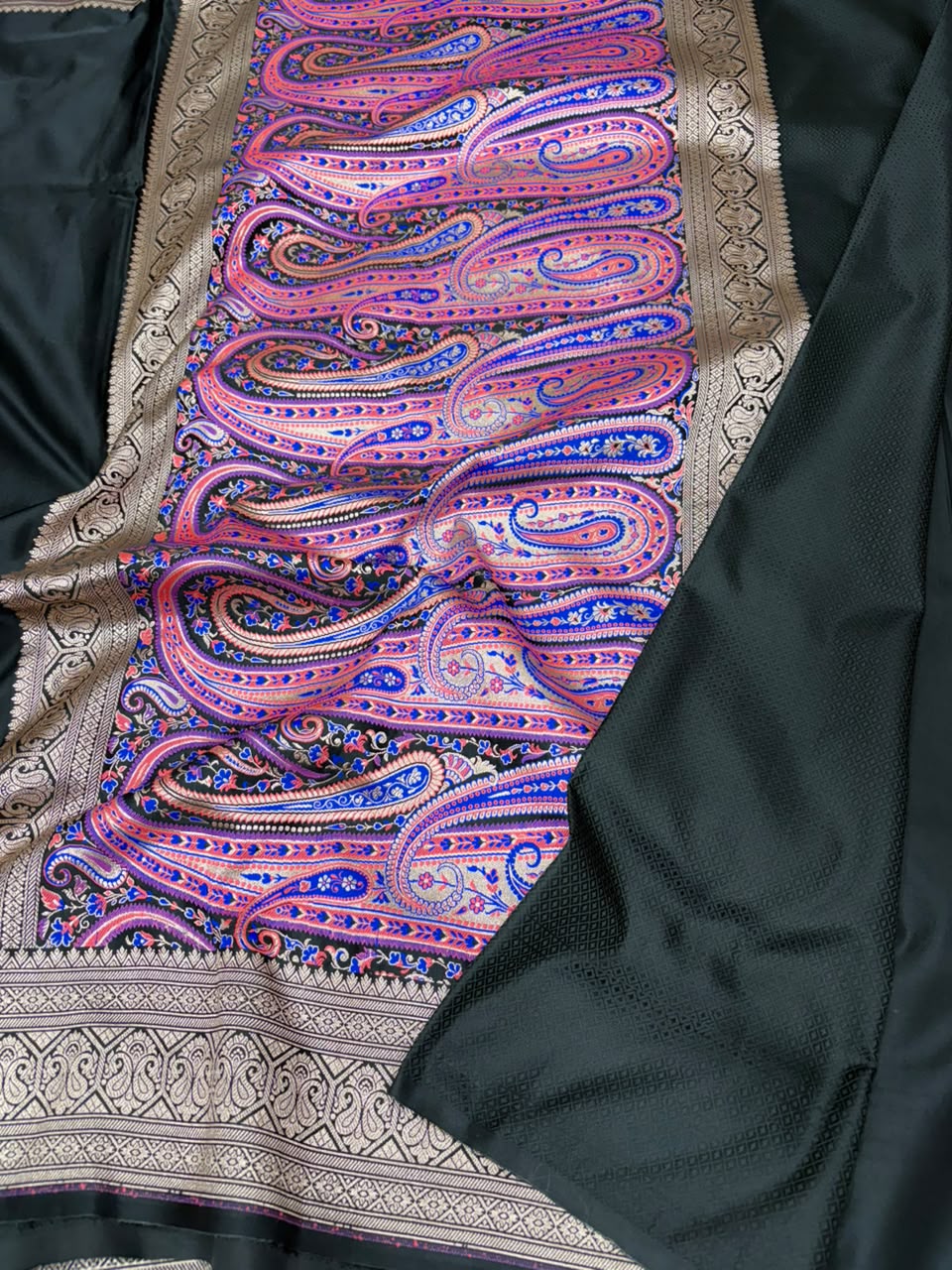 Mashru Katan Paithini Pallu Border saree