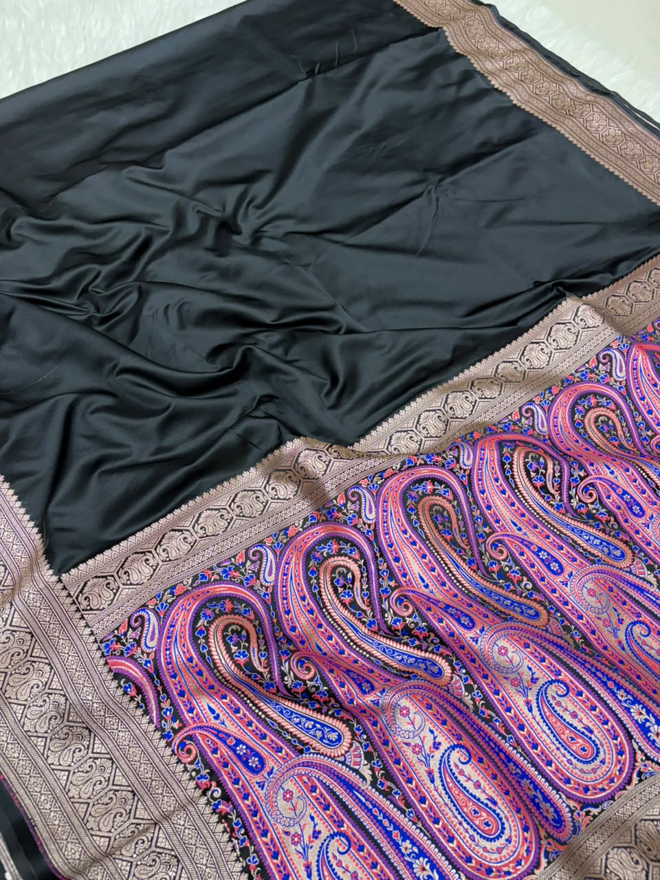 Mashru Katan Paithini Pallu Border saree