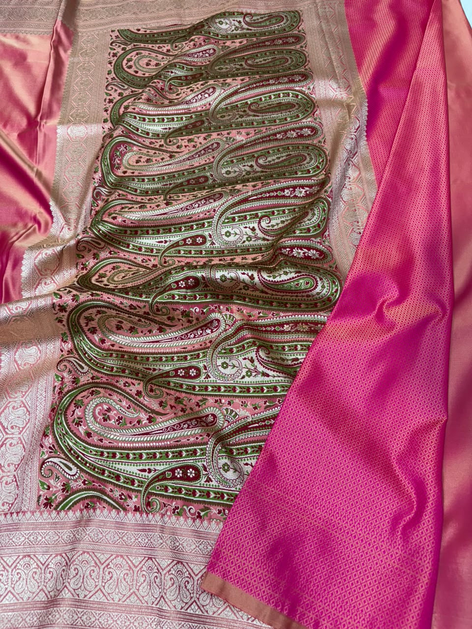 Mashru Katan Paithini Pallu Border saree