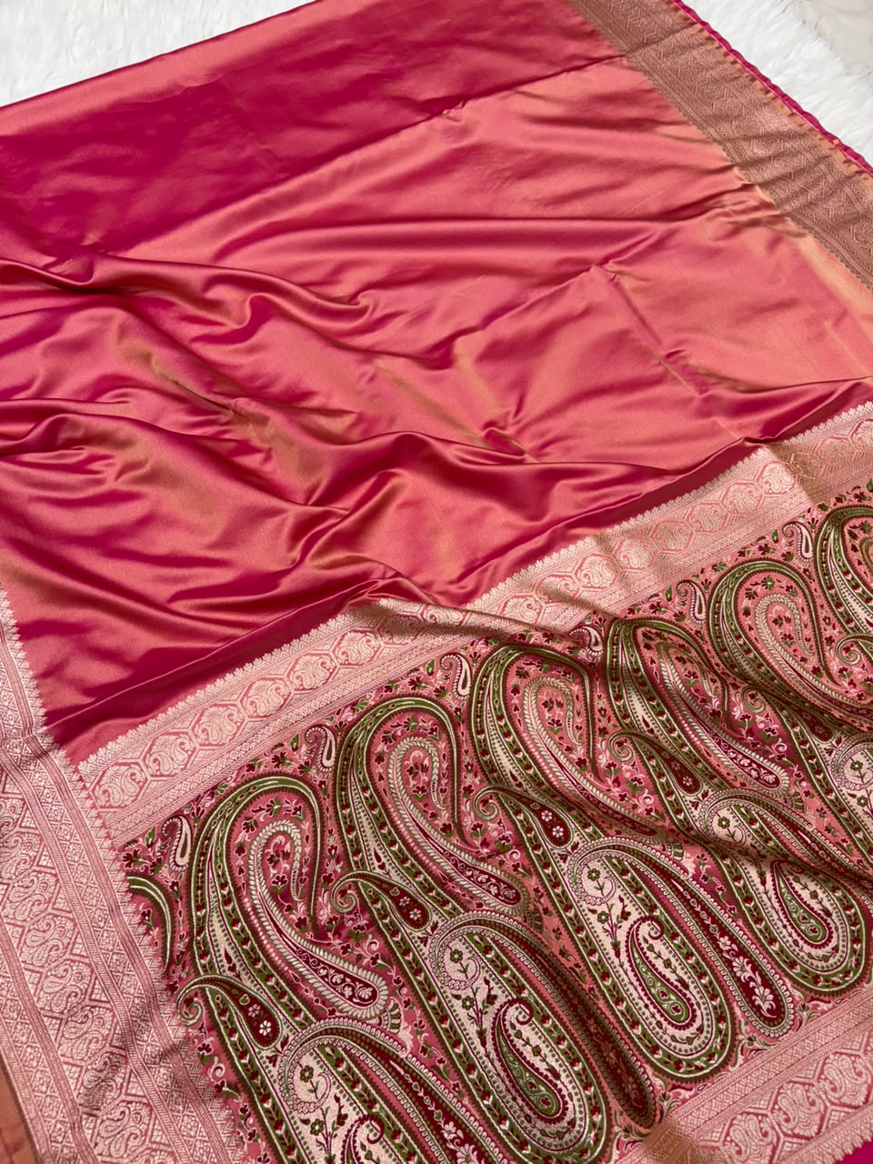 Mashru Katan Paithini Pallu Border saree