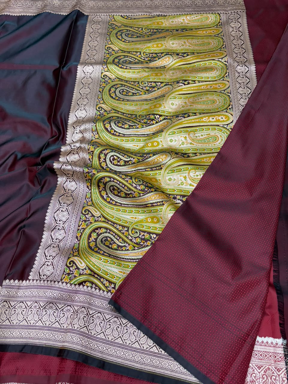 Mashru Katan Paithini Pallu Border Saree