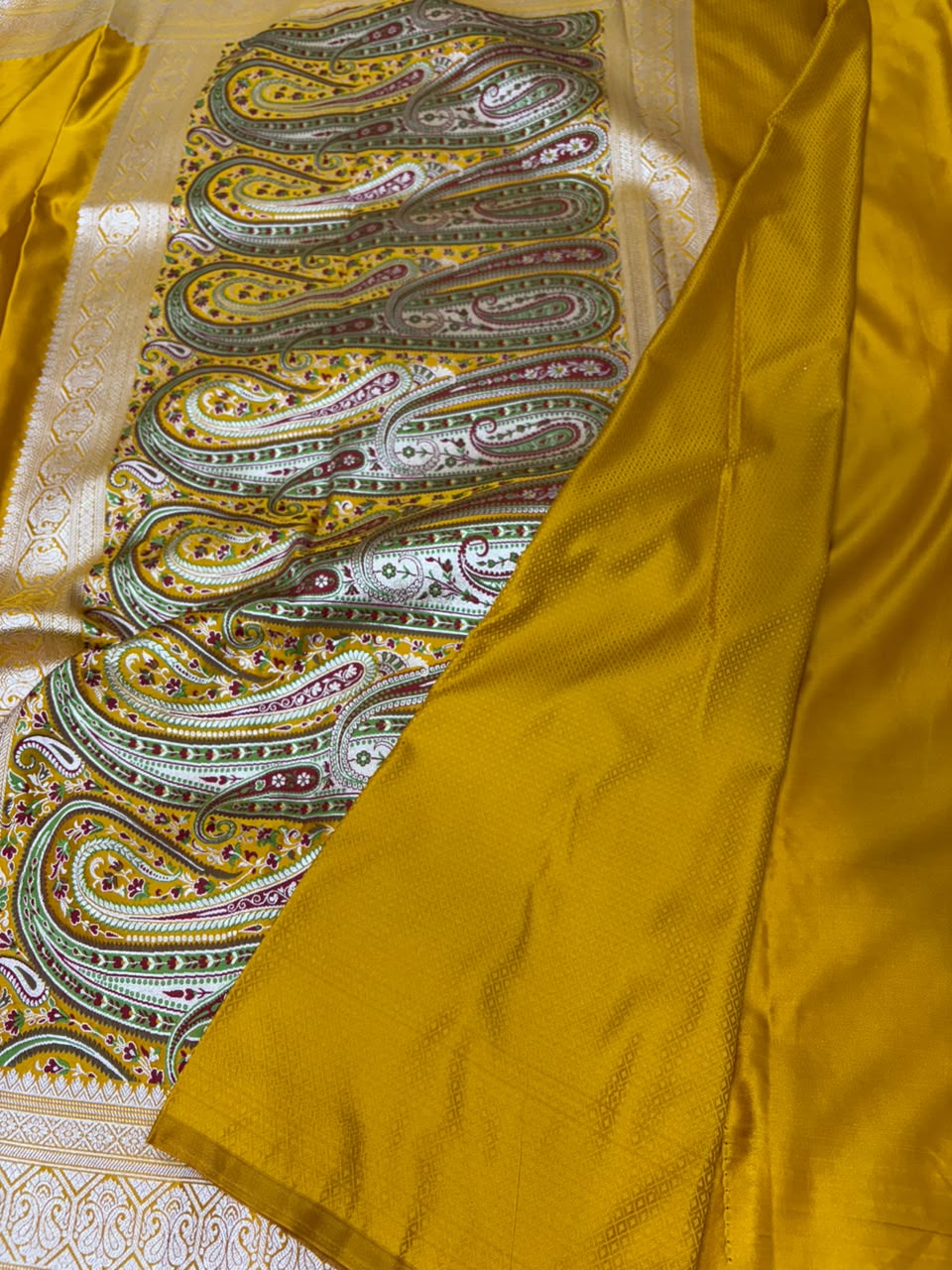 Mashru Katan Paithini Pallu Border Saree