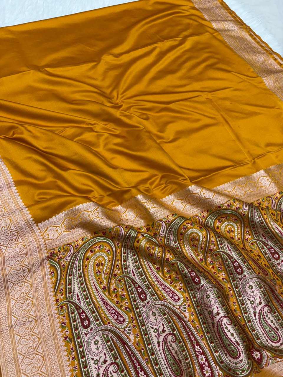 Mashru Katan Paithini Pallu Border Saree