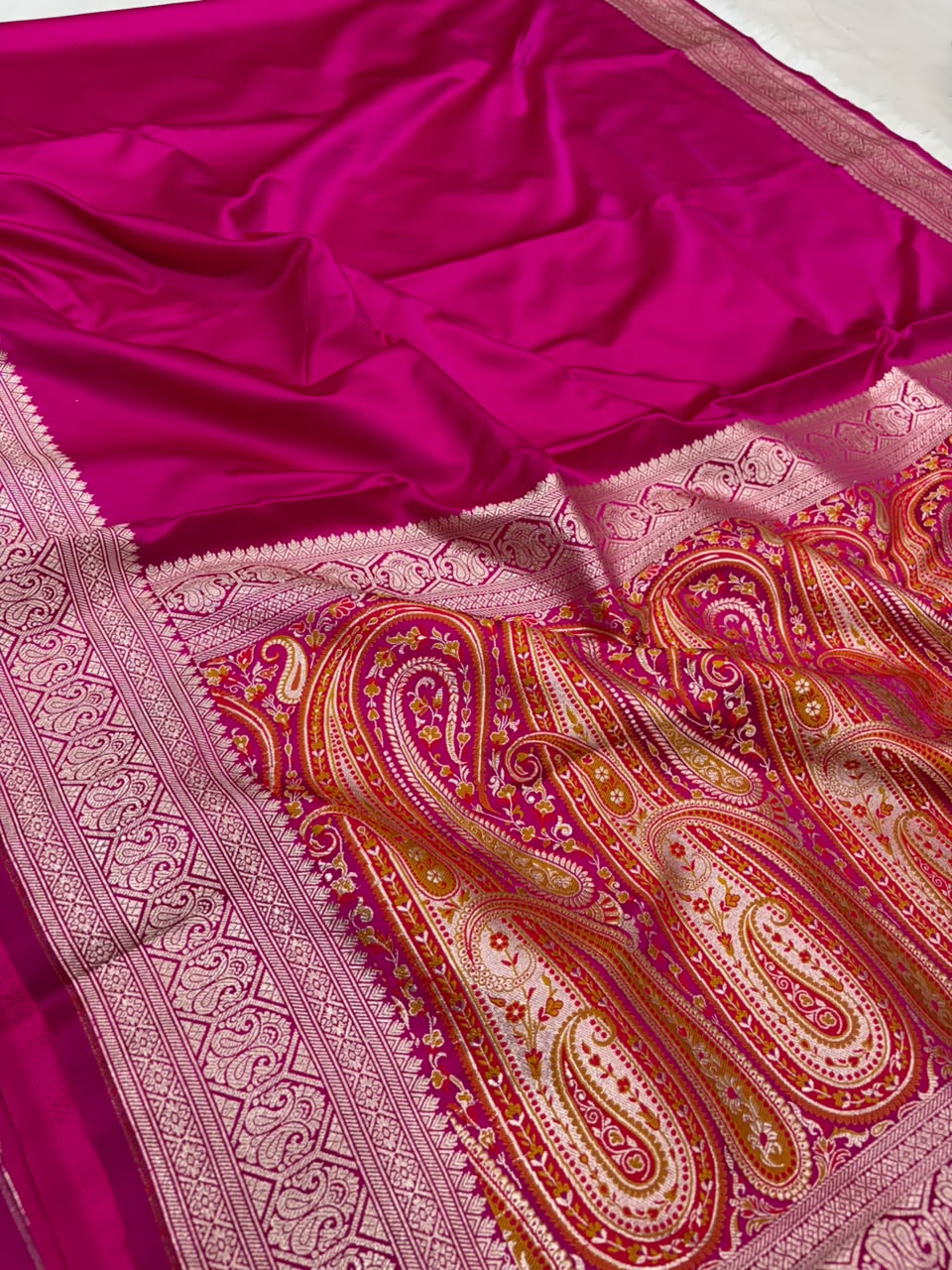 Mashru Katan Paithini Pallu Border saree