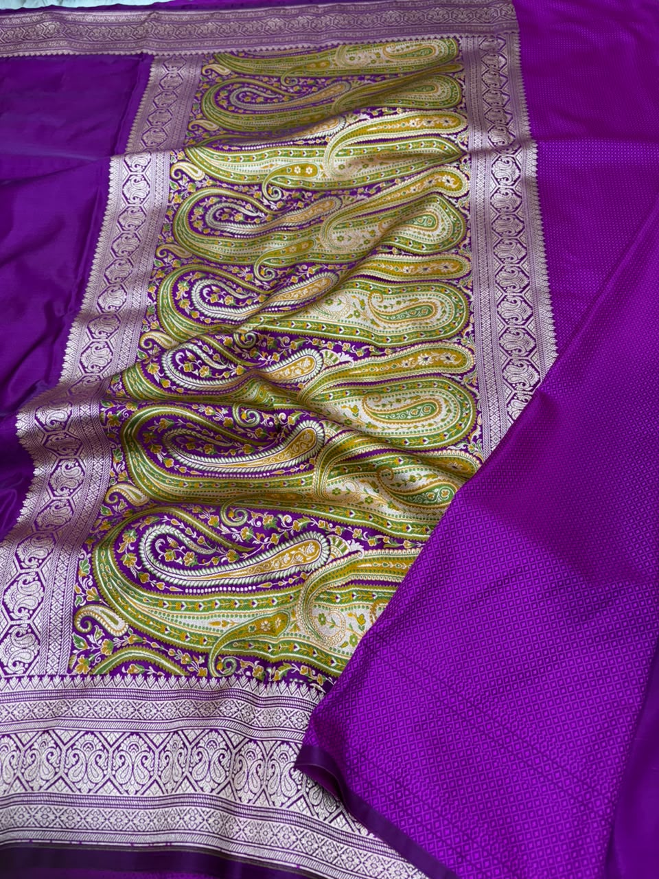 Mashru Katan Paithini Pallu Border saree