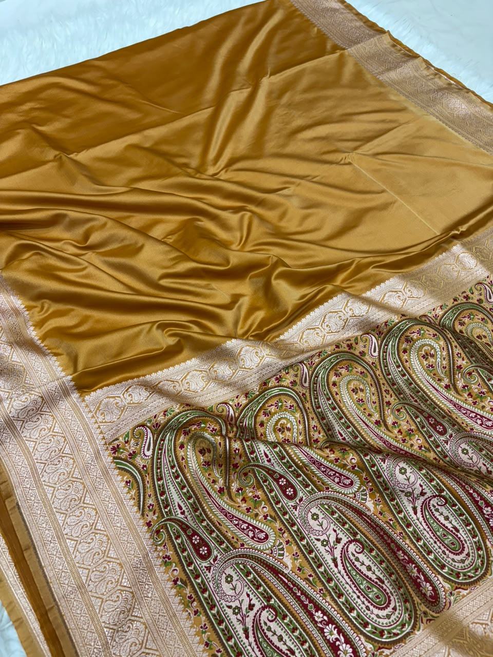 Mashru Katan Paithini Pallu Border saree