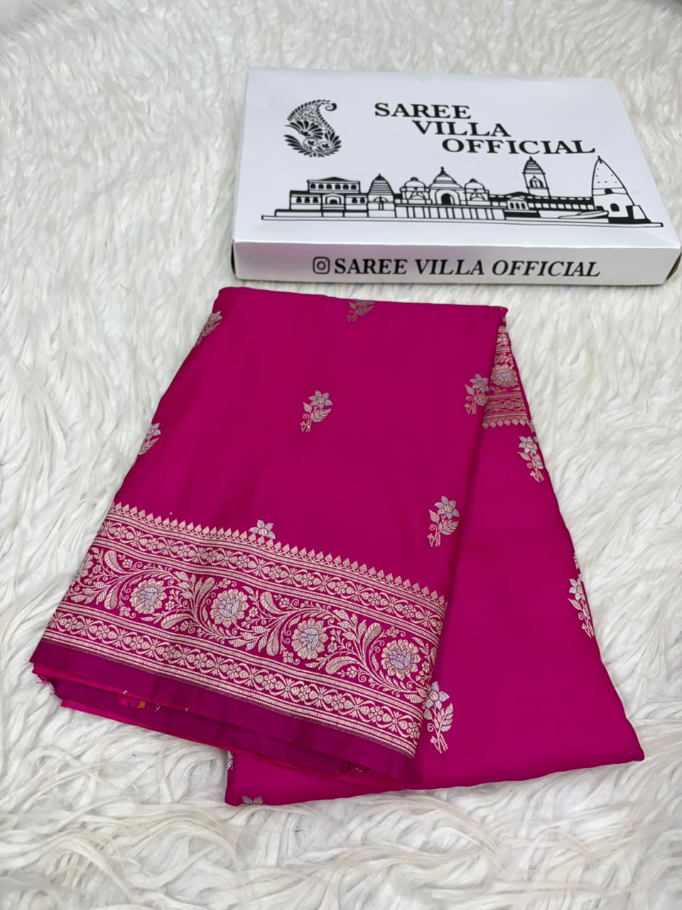 Premium Banarasi Mashru Katan Silk Saree Allover Zari Minakari Weave