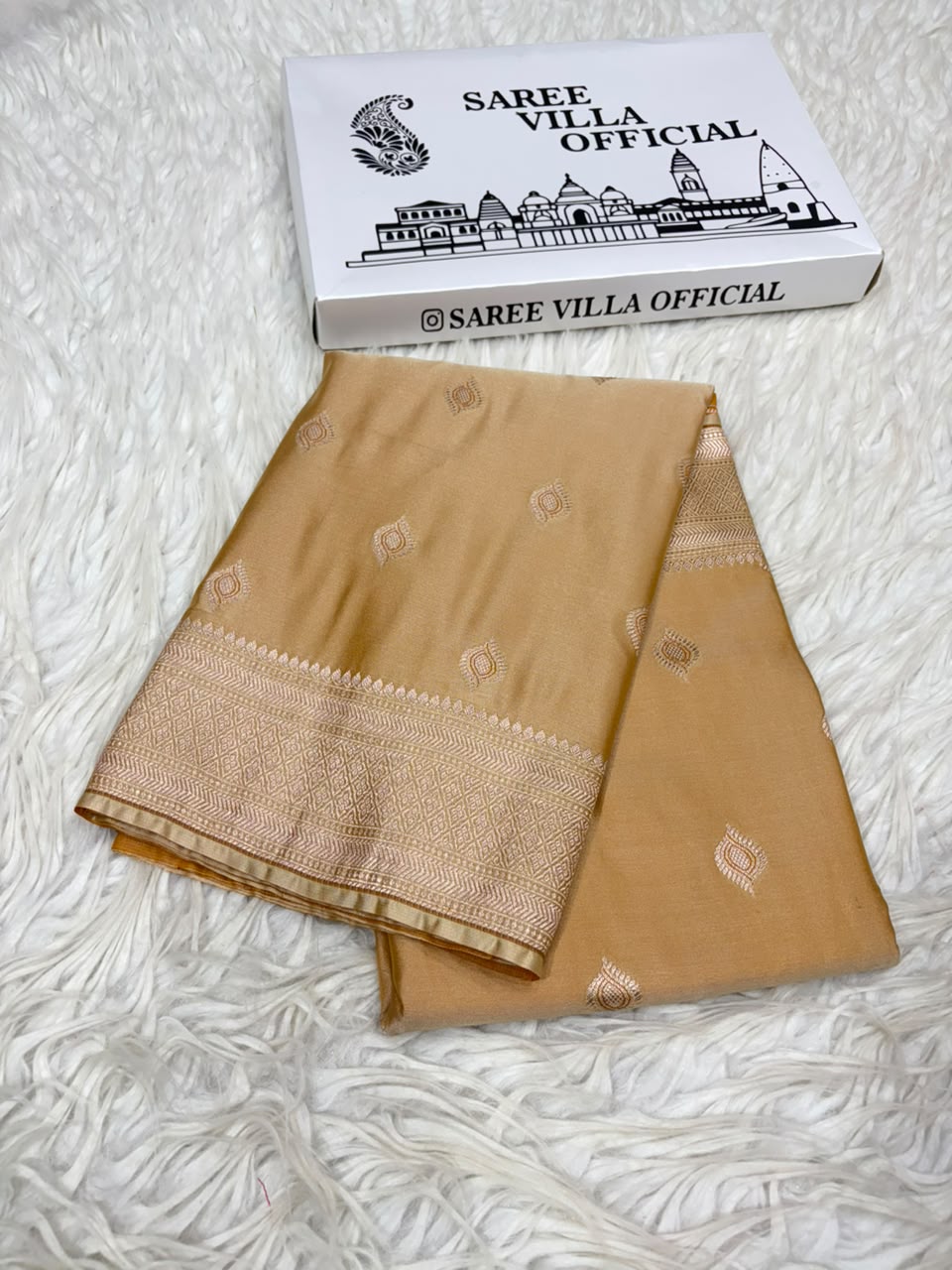 Premium Banarasi Mashru Katan Silk Saree Allover Zari Minakari Weave