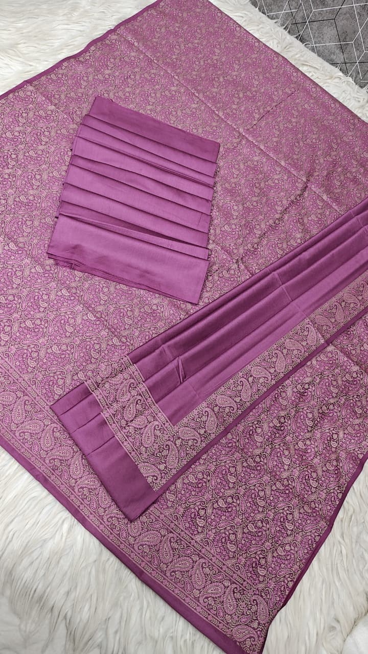 Mulberry Cotton Jamewar 3 Pcs Suit