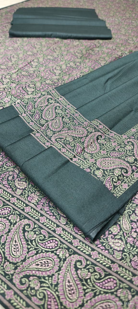 Mulberry Cotton Jamewar 3 Pcs Suit