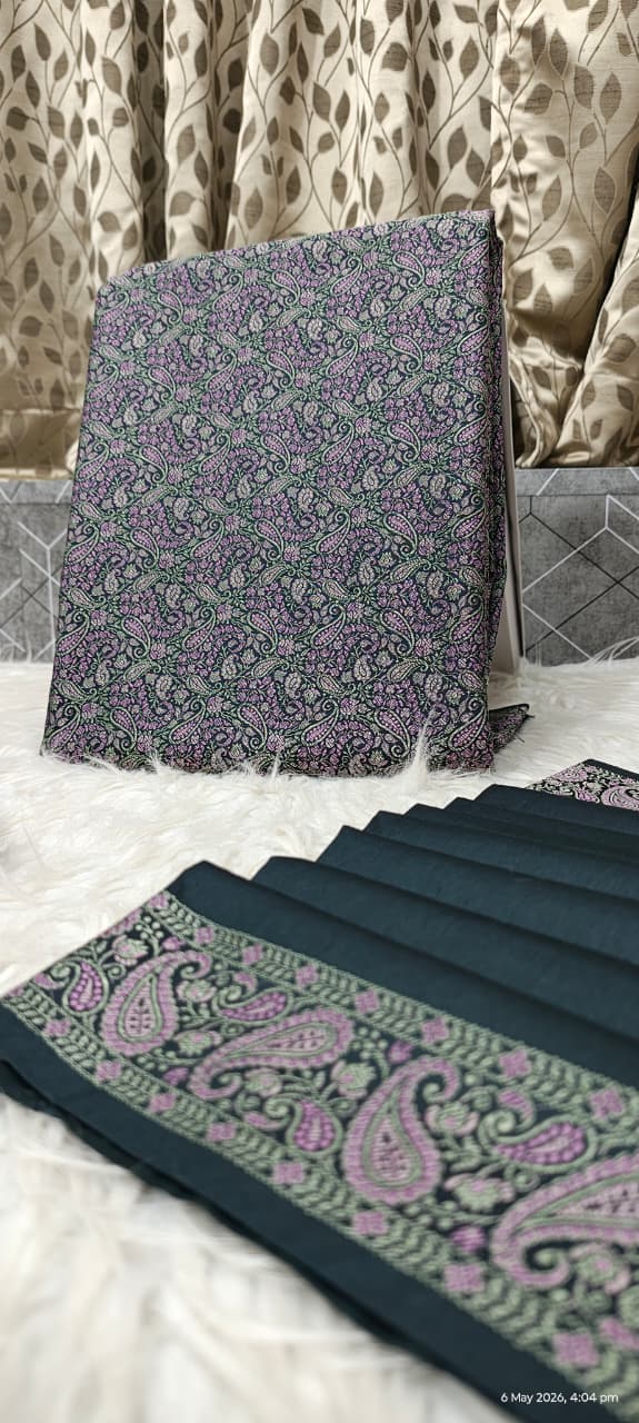 Mulberry Cotton Jamewar 3 Pcs Suit