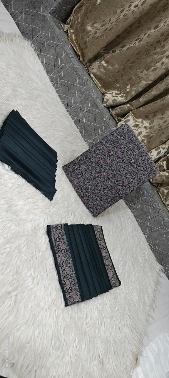 Mulberry Cotton Jamewar 3 Pcs Suit