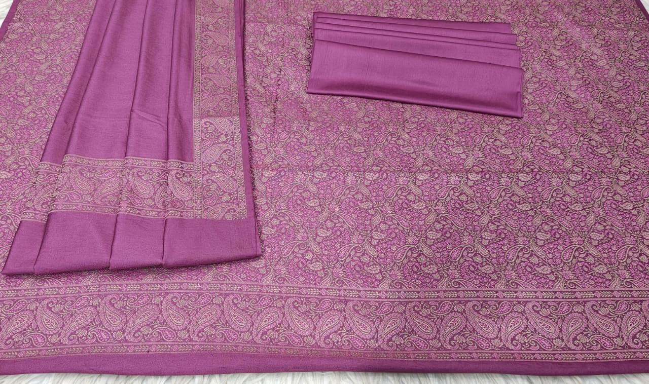 Mulberry Cotton Jamewar 3 Pcs Suit