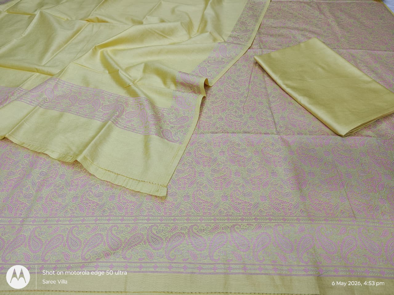 Mulberry Cotton Jamewar 3 Pcs Suit