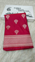 Premium Banarasi Mashru Katan Silk Saree Allover Zari Minakari Weave