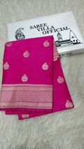 Premium Banarasi Mashru Katan Silk Saree Allover Zari Minakari Weave