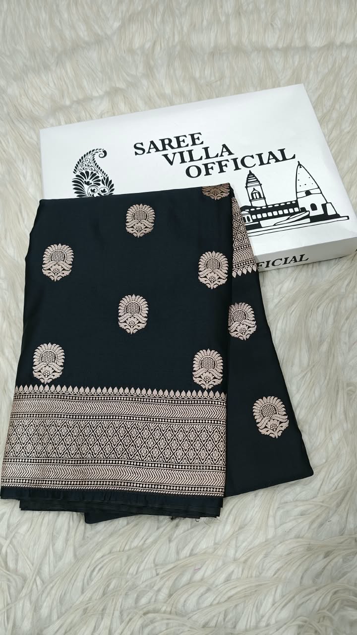 Premium Banarasi Mashru Katan Silk Saree Allover Zari Minakari Weave