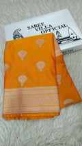 Premium Banarasi Mashru Katan Silk Saree Allover Zari Minakari Weave