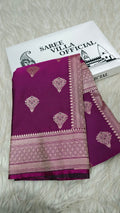 Premium Banarasi Mashru Katan Silk Saree Allover Zari Minakari Weave