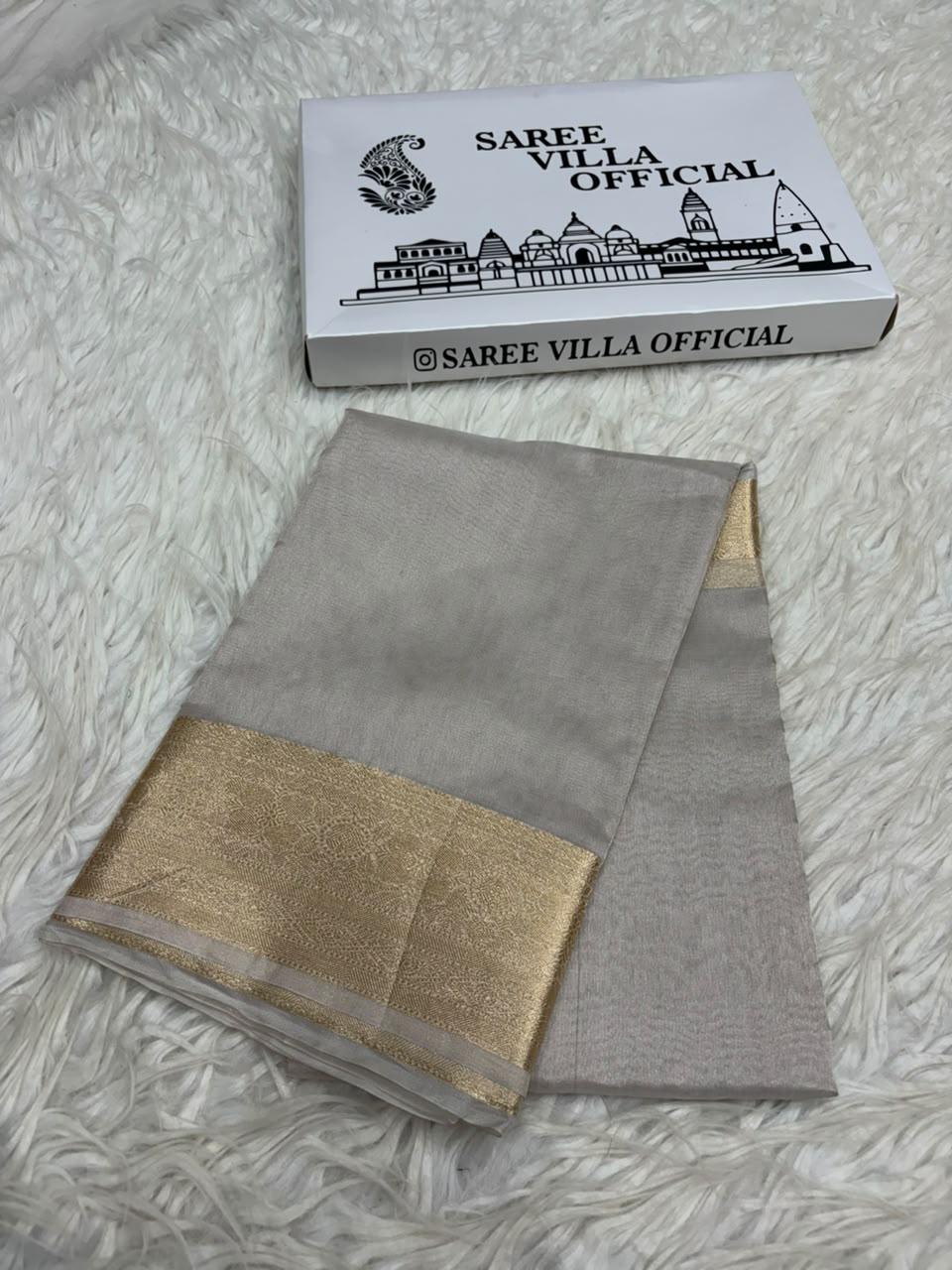 Premium Banarasi Pure Tissue Silk Saree Allover Border and Pallu Resmi Zari Weave