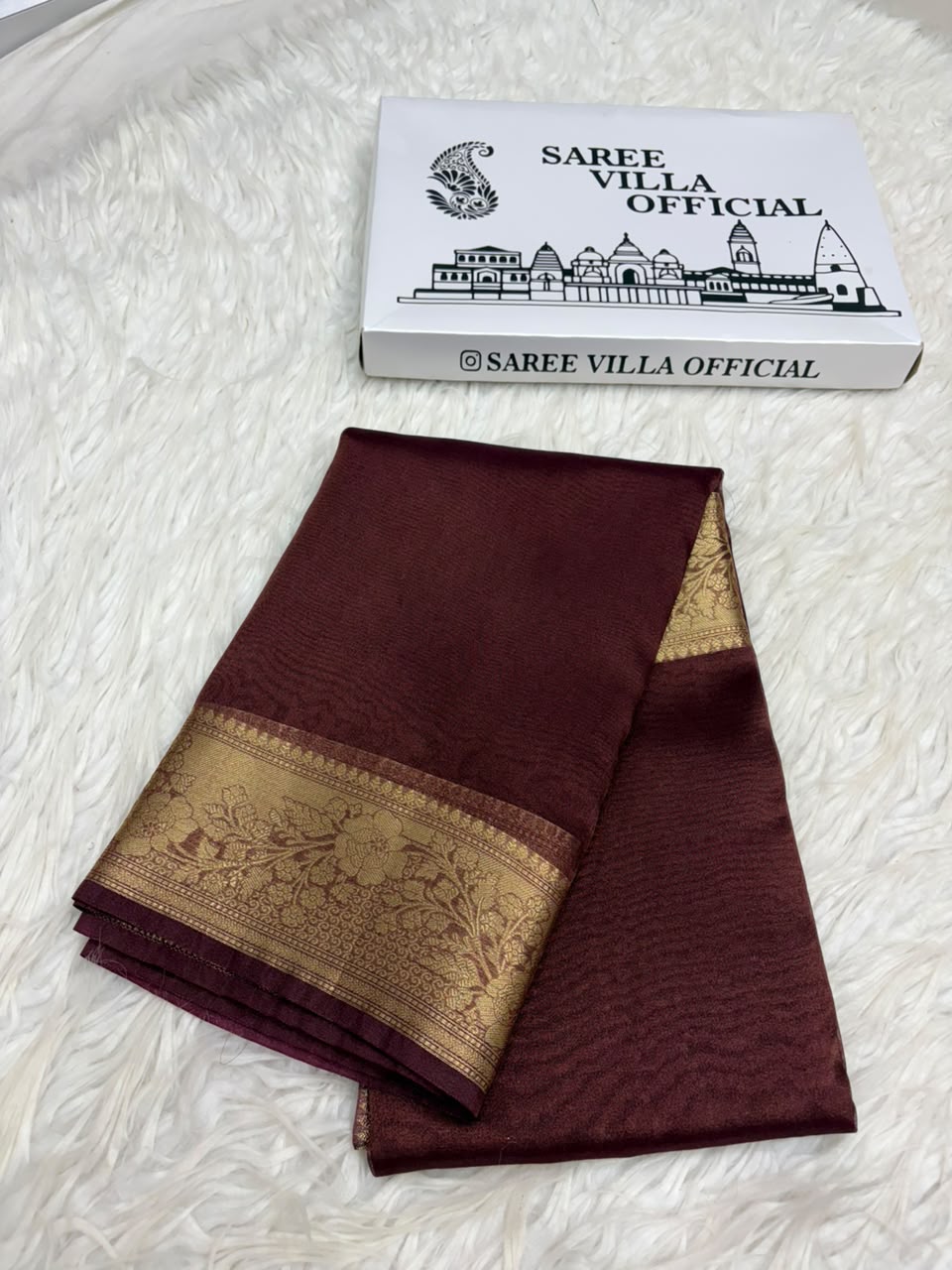 Premium Banarasi Pure Tissue Silk Saree Allover Border and Pallu Resmi Zari Weave