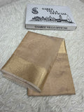 Premium Banarasi Pure Tissue Silk Saree Allover Border and Pallu Resmi Zari Weave