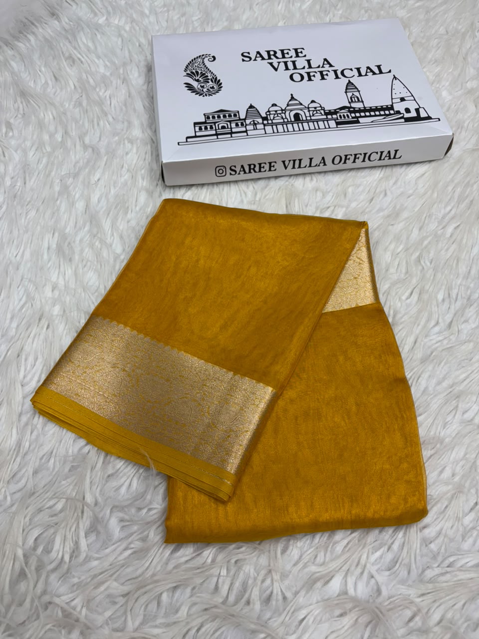 Premium Banarasi Pure Tissue Silk Saree Allover Border and Pallu Resmi Zari Weave