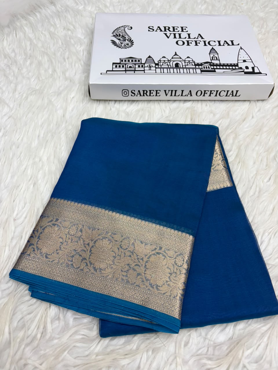 Premium Banarasi Pure Tissue Silk Saree Allover Border and Pallu Resmi Zari Weave