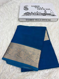 Premium Banarasi Pure Tissue Silk Saree Allover Border and Pallu Resmi Zari Weave