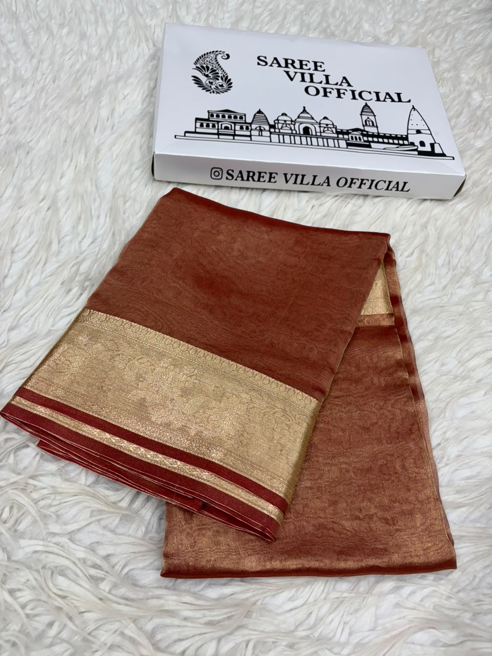 Premium Banarasi Pure Tissue Silk Saree Allover Border and Pallu Resmi Zari Weave