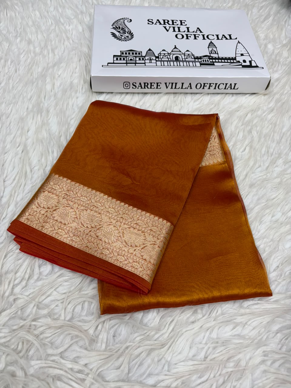 Premium Banarasi Pure Tissue Silk Saree Allover Border and Pallu Resmi Zari Weave