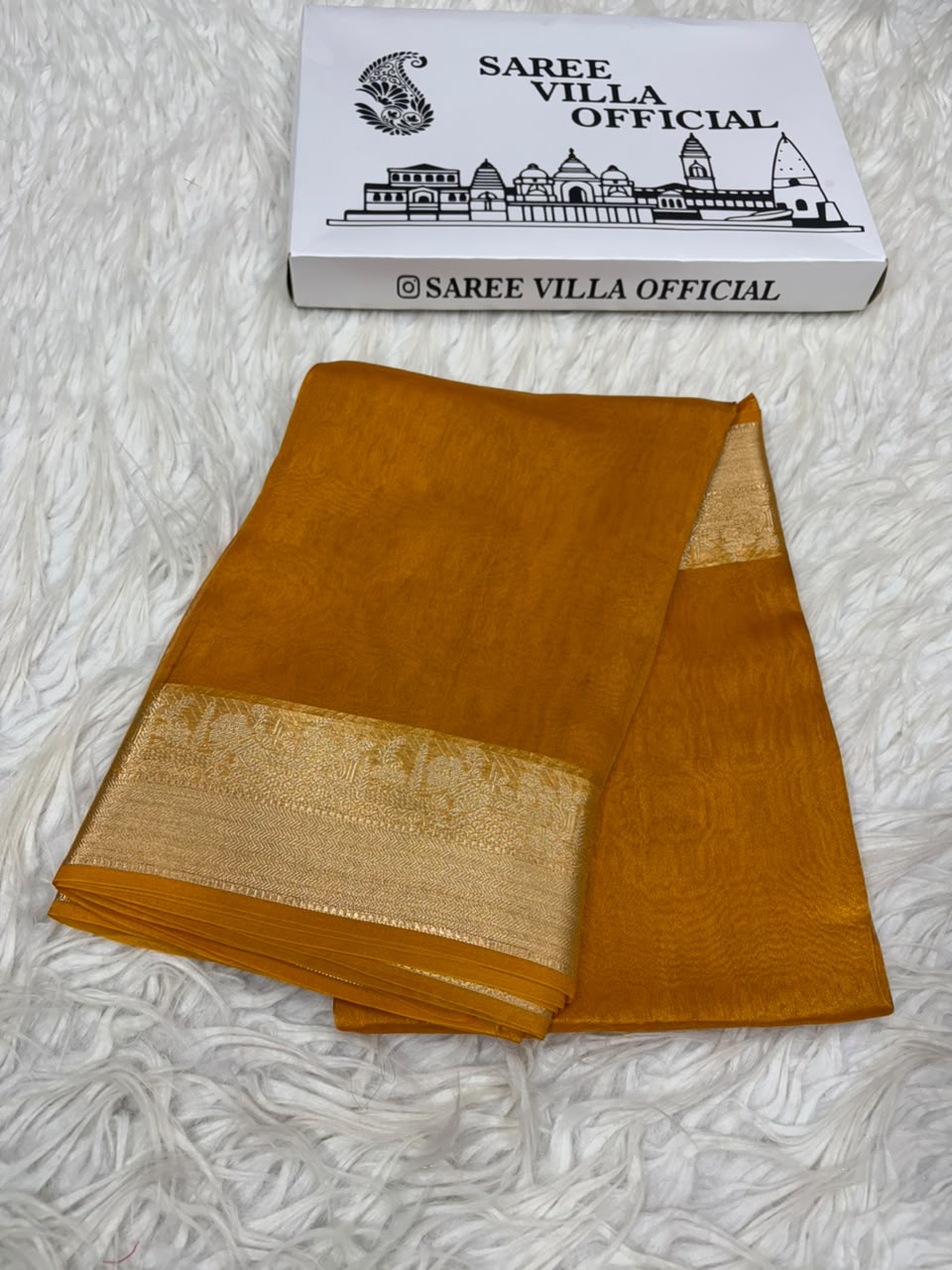 Premium Banarasi Pure Tissue Silk Saree Allover Border and Pallu Resmi Zari Weave