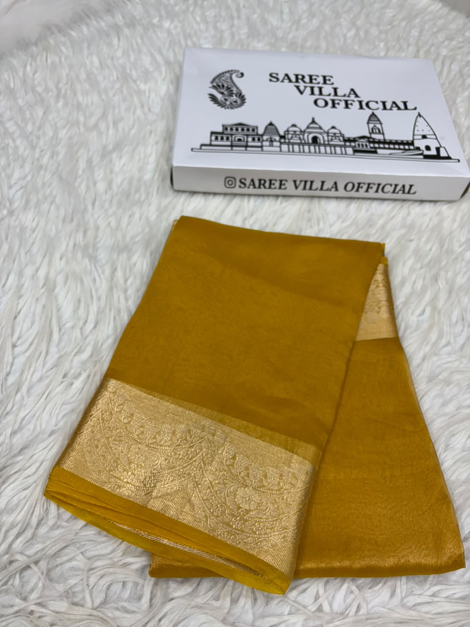 Premium Banarasi Pure Tissue Silk Saree Allover Border and Pallu Resmi Zari Weave