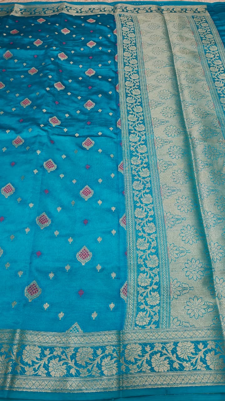 Dupion silk saree