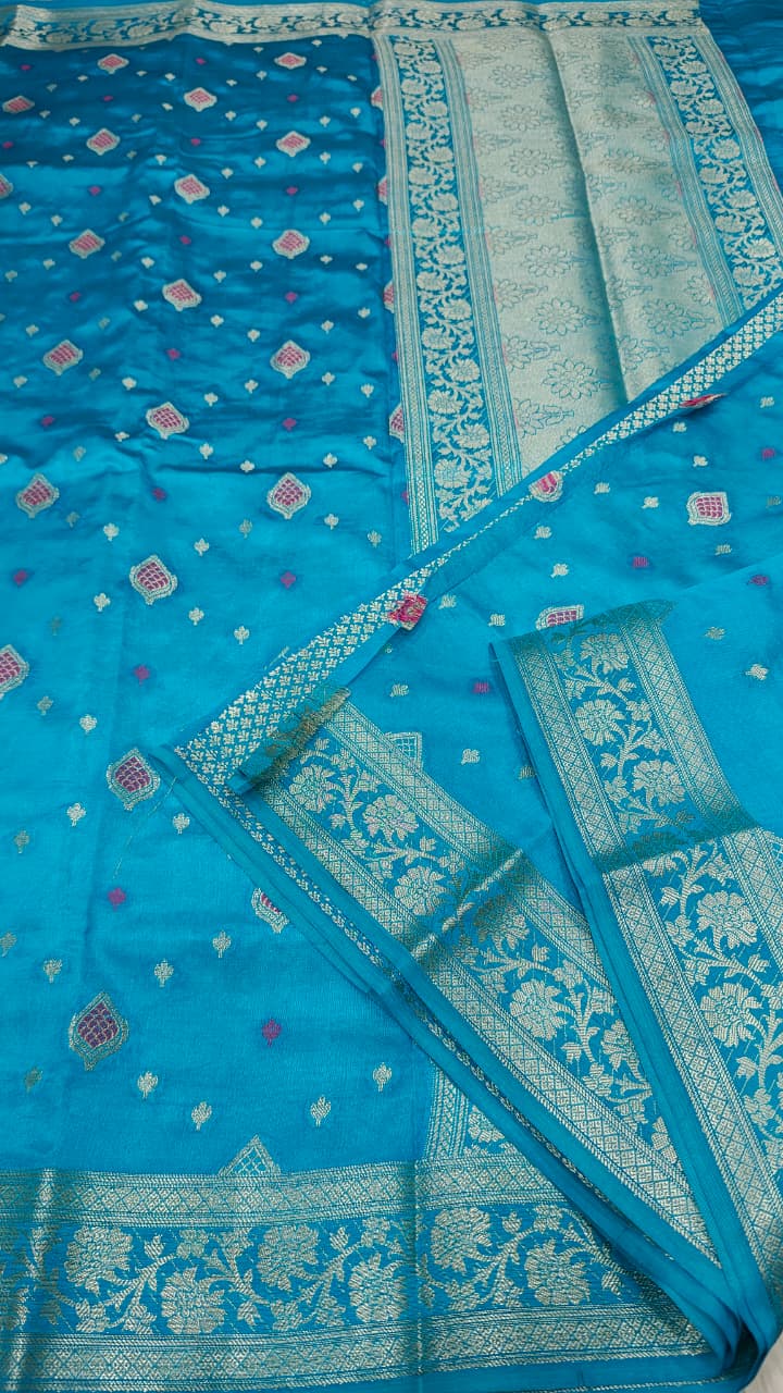 Dupion silk saree