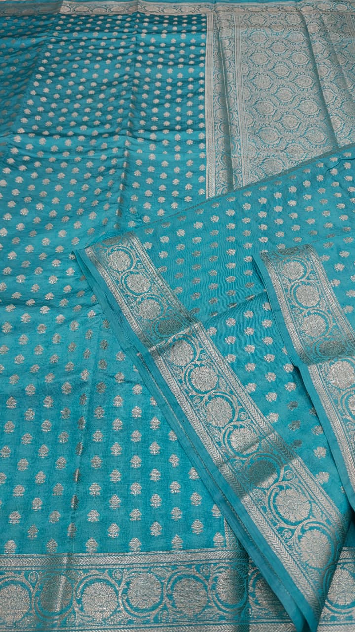 Dupion silk saree