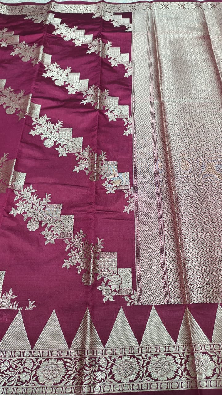 Dupion silk saree