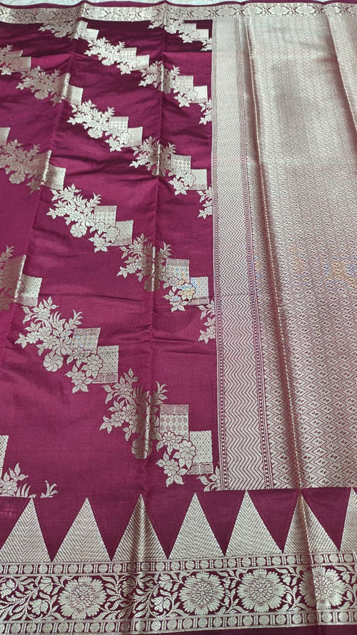 Dupion silk saree