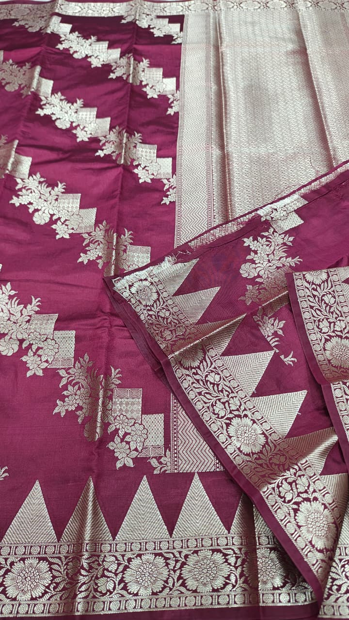 Dupion silk saree