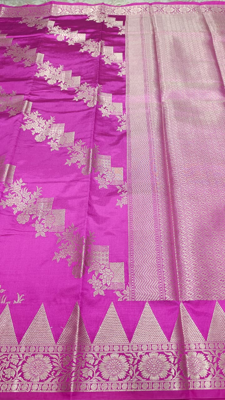 Dupion silk saree