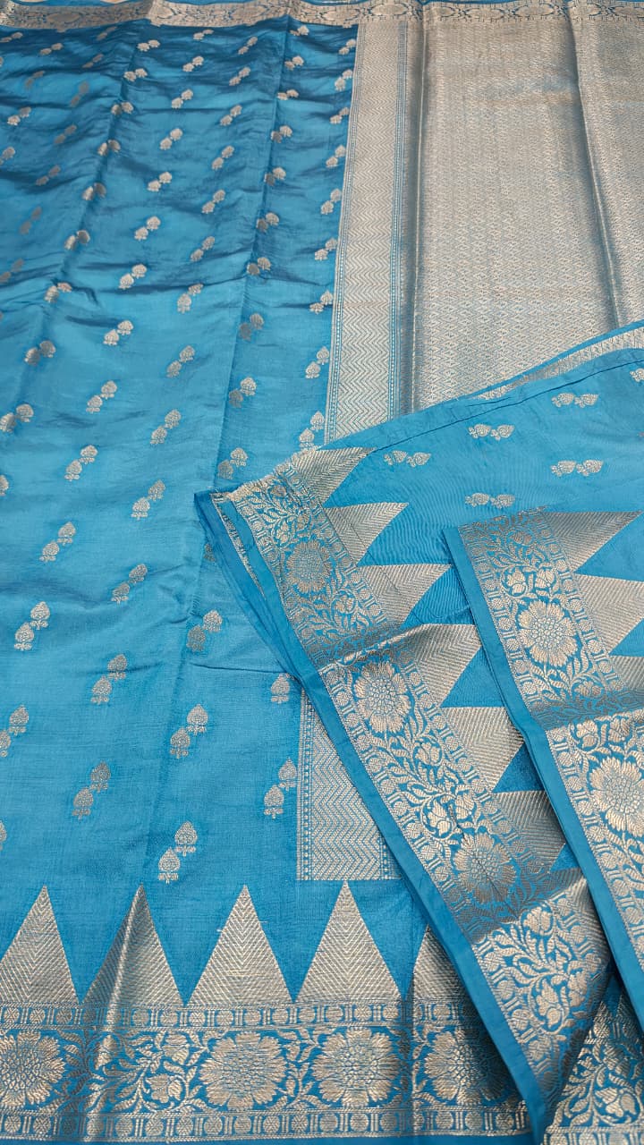 Dupion silk saree