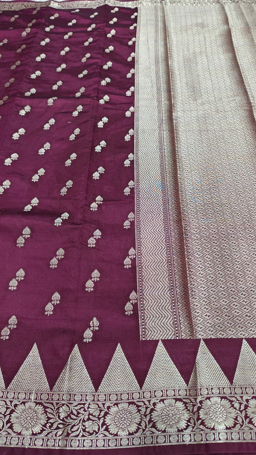 Dupion silk saree