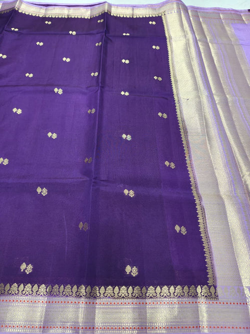 Blue Elegant Viscose Silk Saree with Banarasi Weave