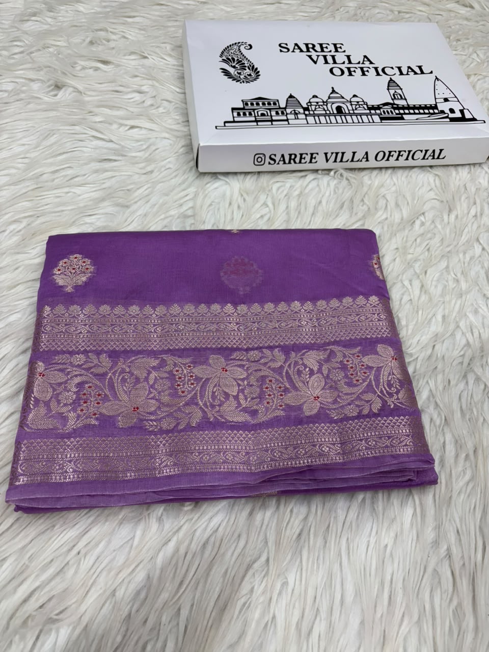 Premium Viscose Silk Allover Zari Weave Buta Pattern Design Saree
