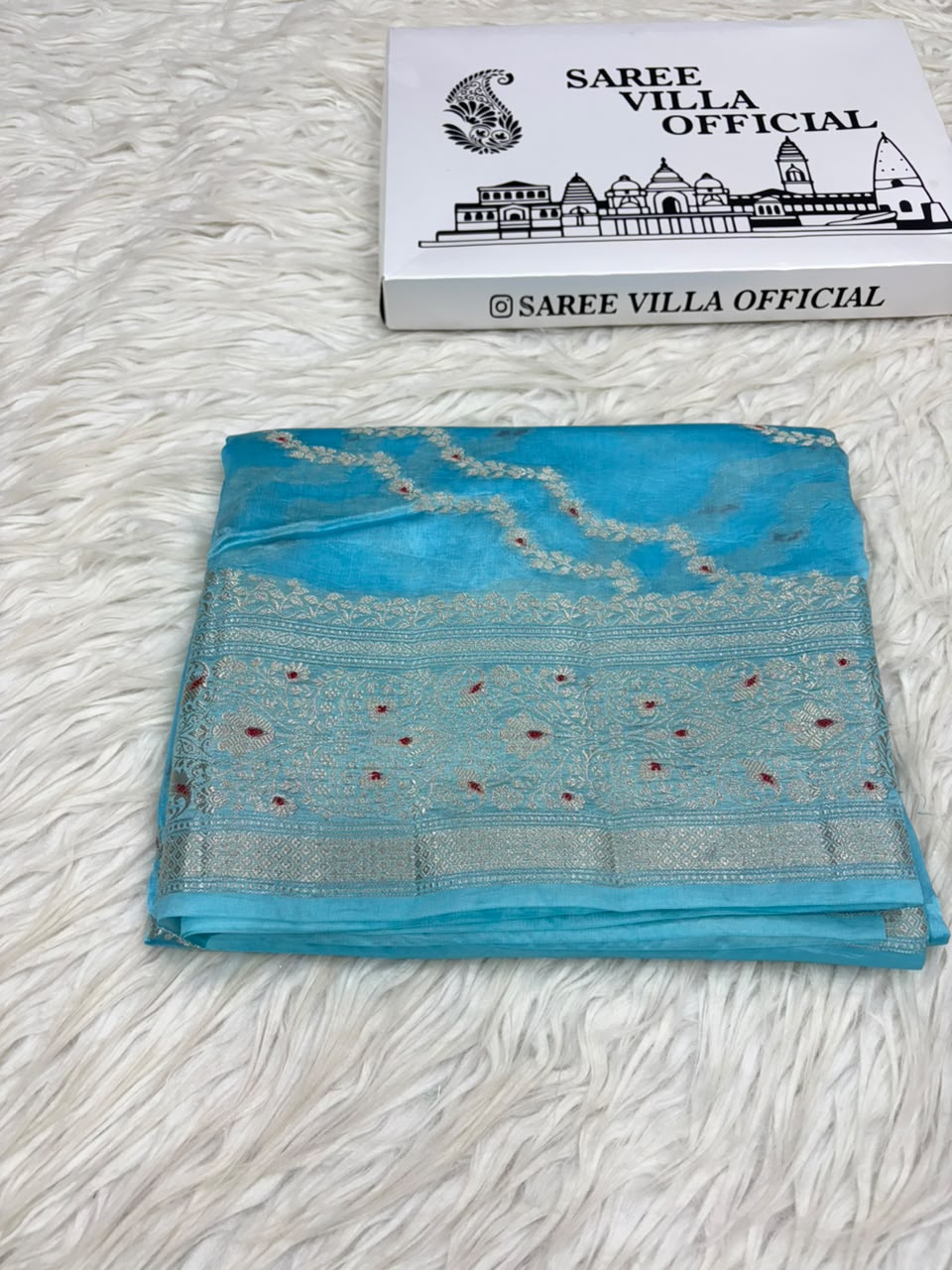 Premium Viscose Silk Allover Zari Weave Jaal Pattern Design Saree