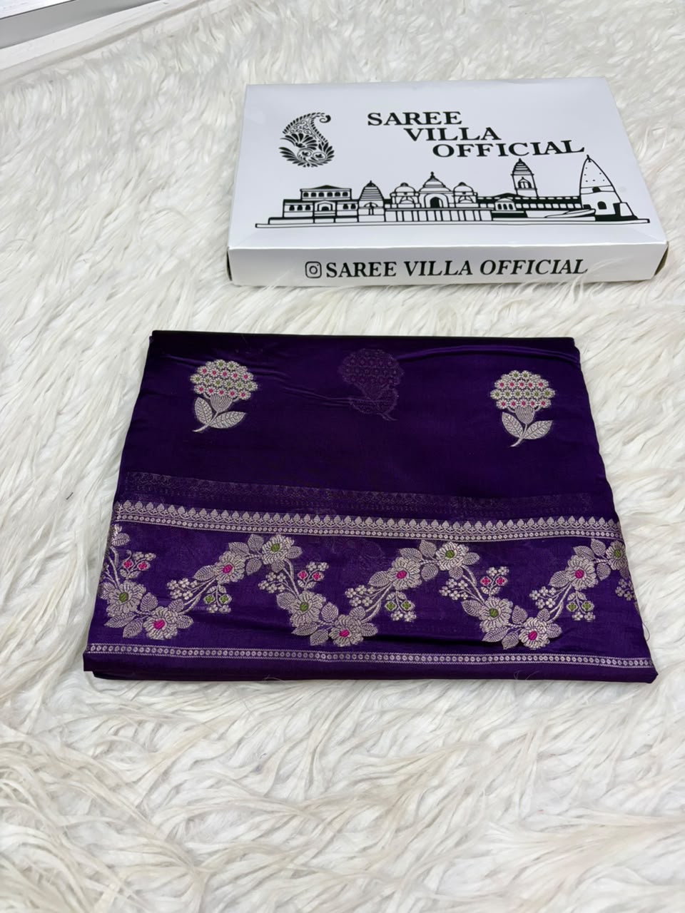 Premium Viscose Silk Allover Zari Weave Buta Pattern Design Saree