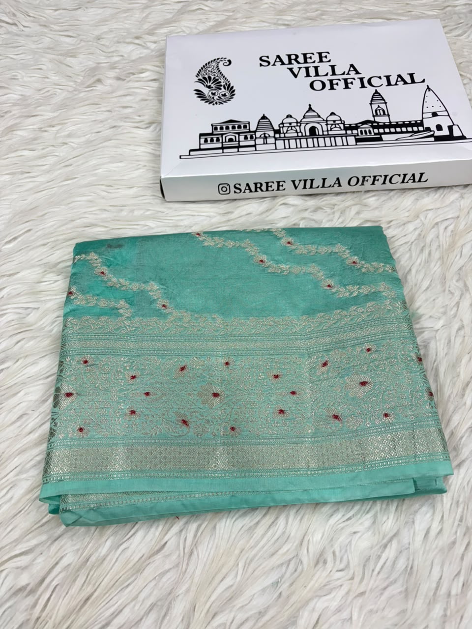 Premium Viscose Silk Allover Zari Weave Jaal Pattern Design Saree
