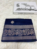 Premium Viscose Silk Allover Zari Weave Buta Pattern Design Saree