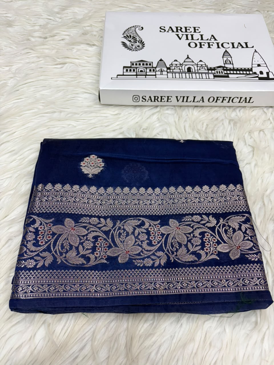 Premium Viscose Silk Allover Zari Weave Buta Pattern Design Saree
